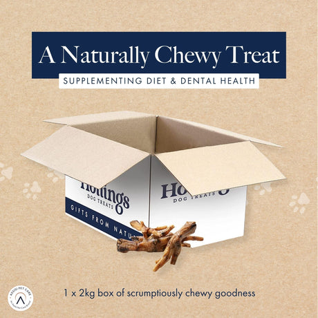 Hollings Chicken Feet Dog Treats - 2 kg Box, Hollings,