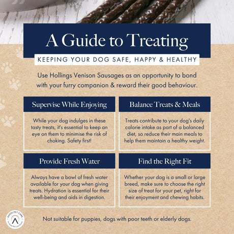 Hollings Gourmet Venison Sausage Dog Treat - 36 Sausages, Hollings,