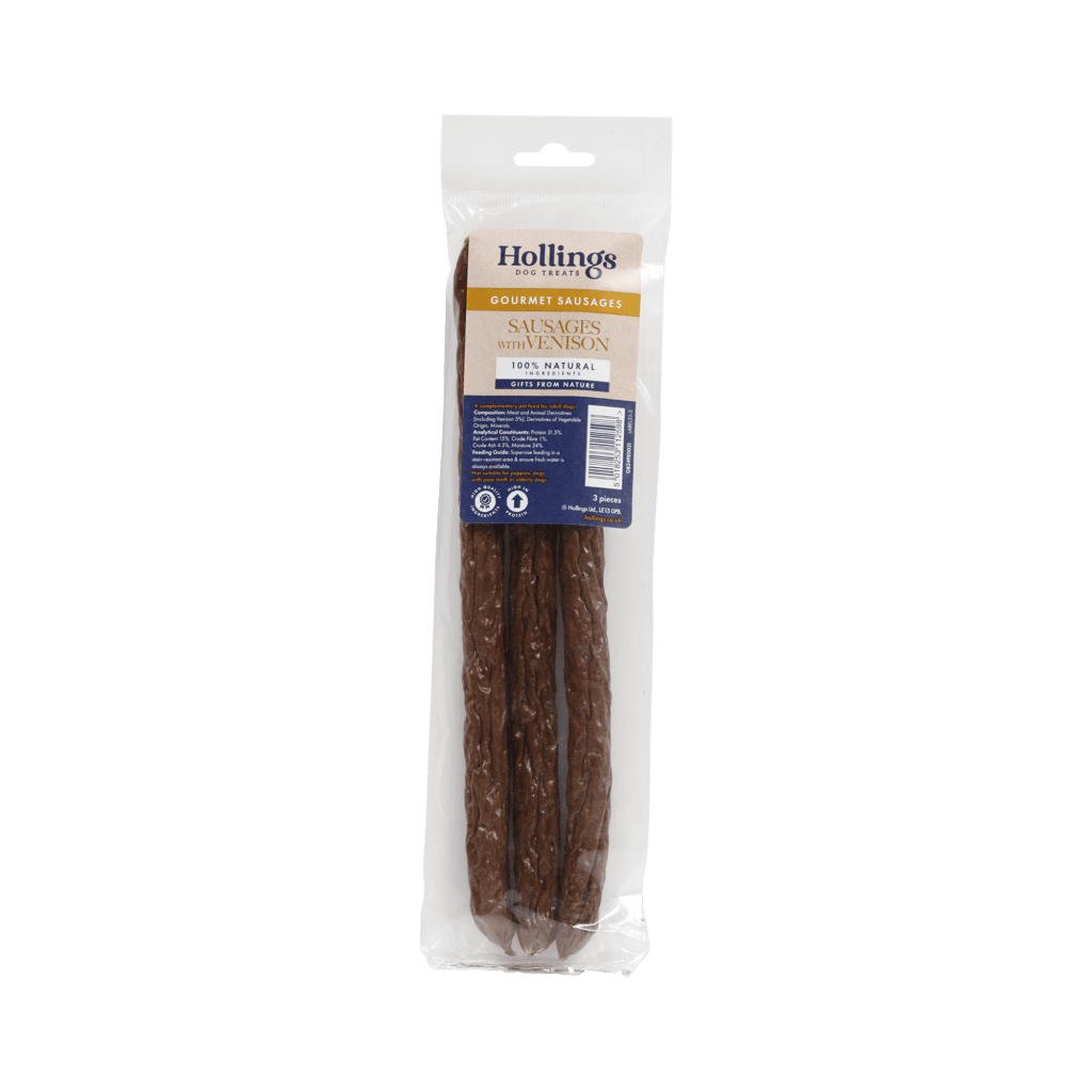 Hollings Gourmet Venison Sausage Dog Treat - 36 Sausages, Hollings,