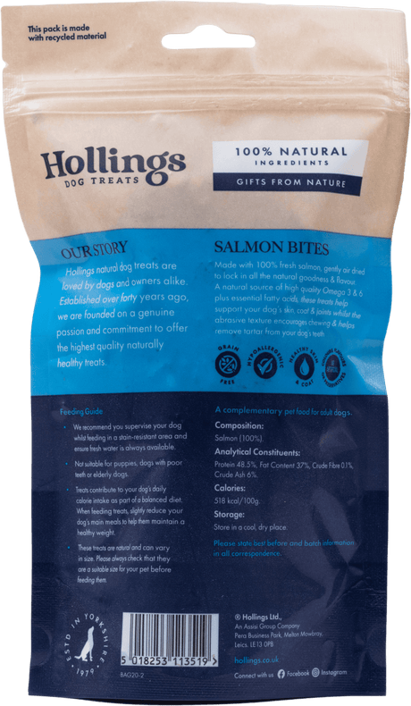 Hollings Salmon Bites - 10 x 75g Bags, Hollings,