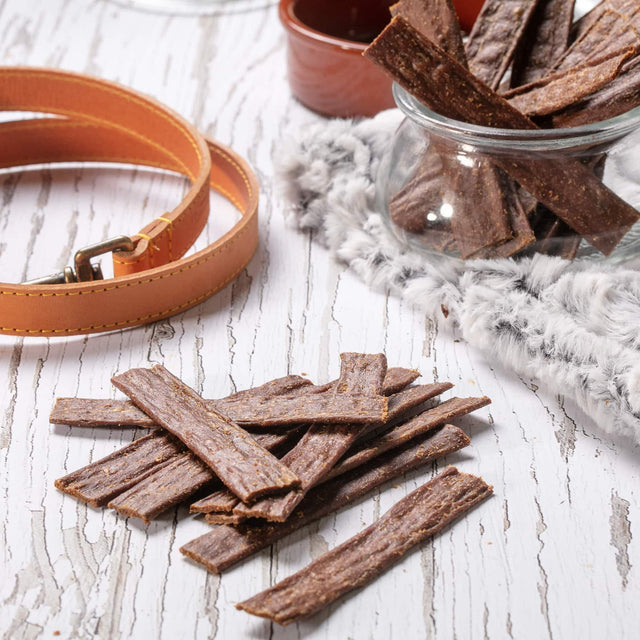 Hollings Treat Strips with Beef Dog Treats - 12 x 100g, Hollings,