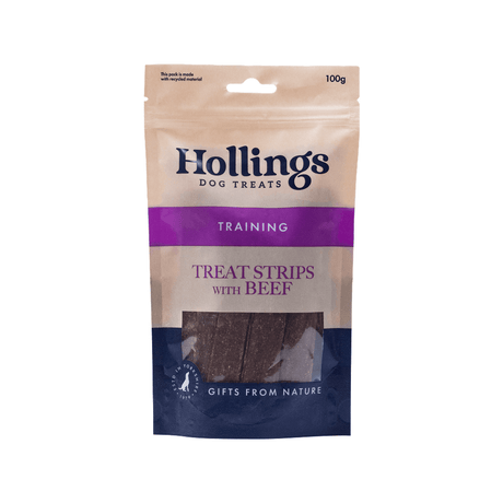 Hollings Treat Strips with Beef Dog Treats - 12 x 100g, Hollings,