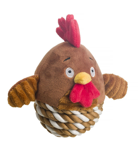 House of Paws Chicken Rope Ball Dog Toy, House of Paws,