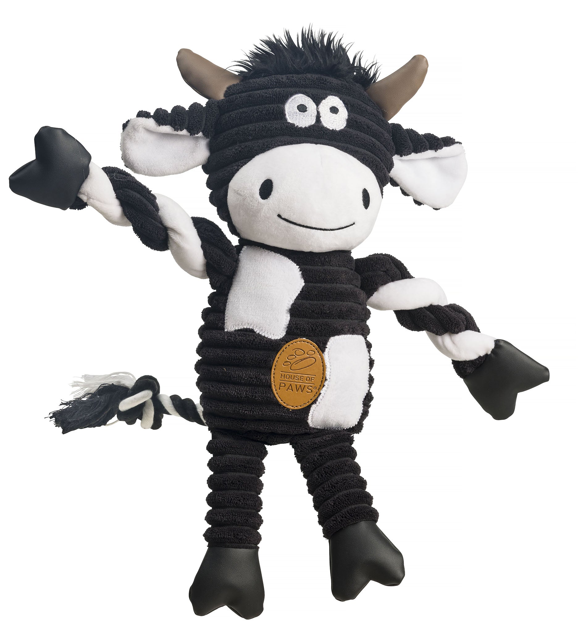 House of Paws Cow Jumbo Cord Dog Toy, House of Paws,