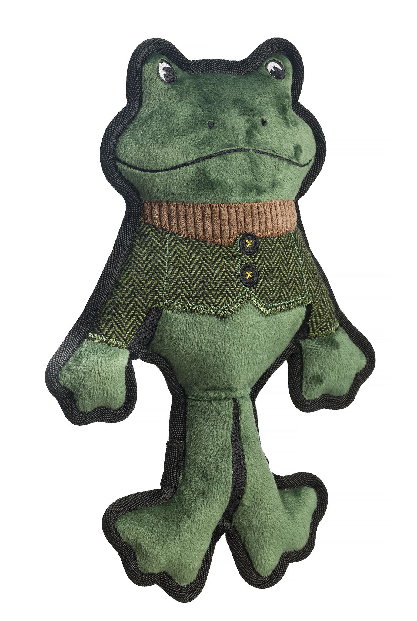 House of Paws Green Tweed Frog Dog Toy, House of Paws,