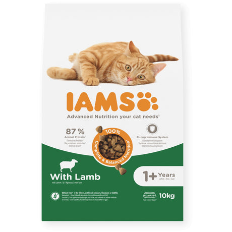 IAMS Adult Cat Dry Food with Lamb, IAMS, 10 kg