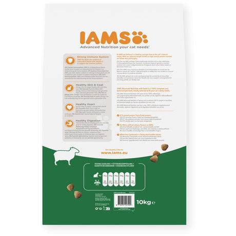 IAMS Adult Cat Dry Food with Lamb, IAMS, 10 kg