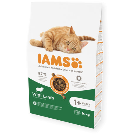 IAMS Adult Cat Dry Food with Lamb, IAMS, 10 kg