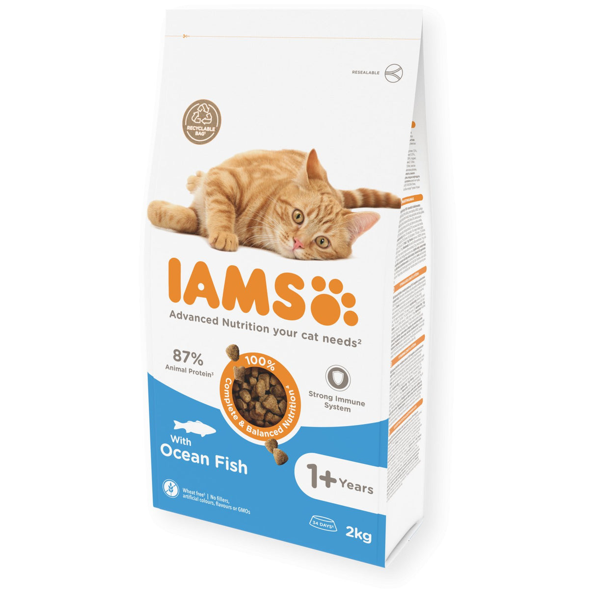 IAMS Adult Cat Dry Food with Ocean Fish - 2 x 2kg, IAMS,