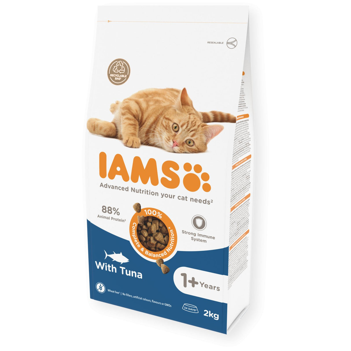 IAMS Adult Cat Dry Food with Tuna, IAMS, 2x2kg