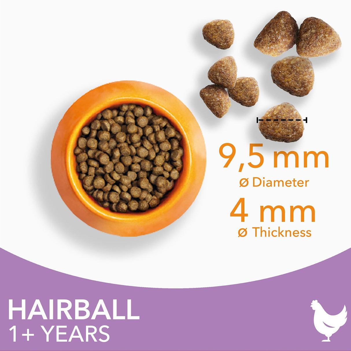 IAMS Adult Cat Hairball Dry Food with Fresh Chicken - 2 x 2kg, IAMS,