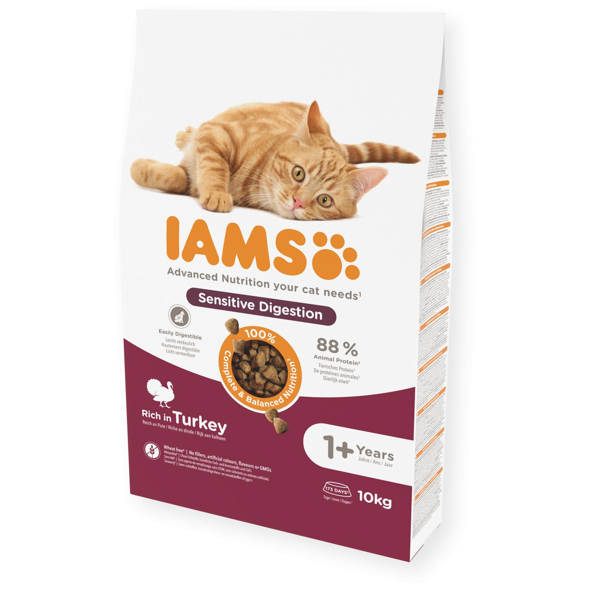 IAMS Adult Cat Sensitive Digestion Dry Food with Turkey, IAMS, 10 kg