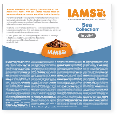 IAMS Adult Sea Collection in Jelly Wet Cat Food - 8 x 85g, IAMS,
