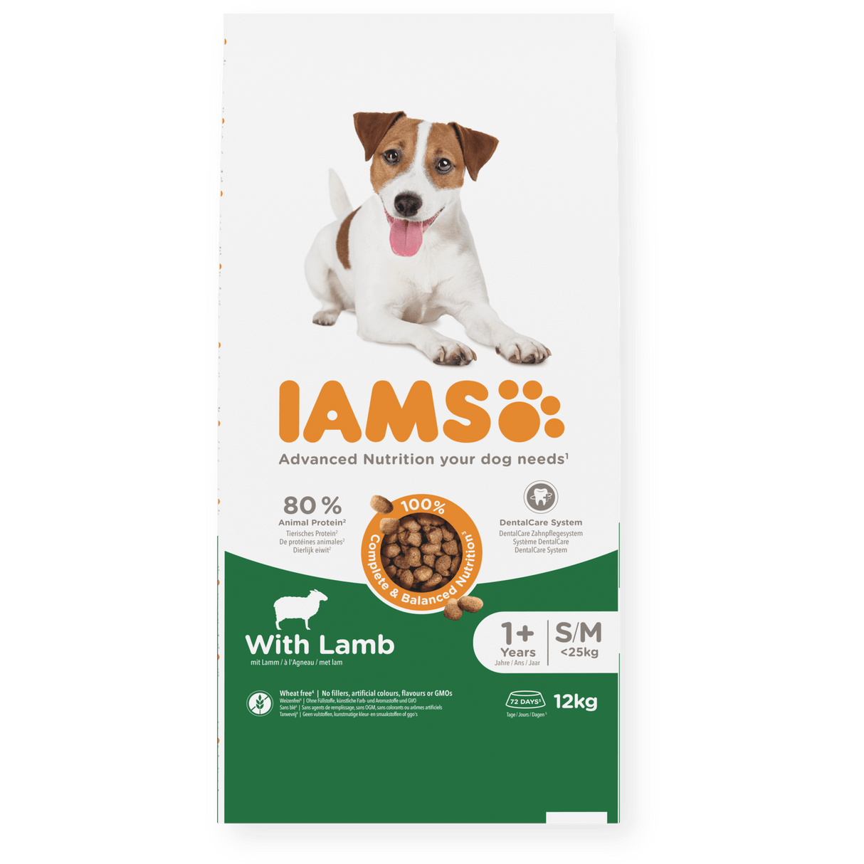 IAMS Adult Small/Medium Breed with Lamb Dry Dog Food, IAMS, 12 kg