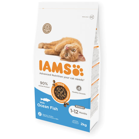 IAMS Kitten Dry Food with Ocean Fish - 2 x 2kg, IAMS,