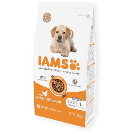 IAMS Puppy Large Breed Fresh Chicken Dry Dog Food, IAMS, 2 x 2 kg