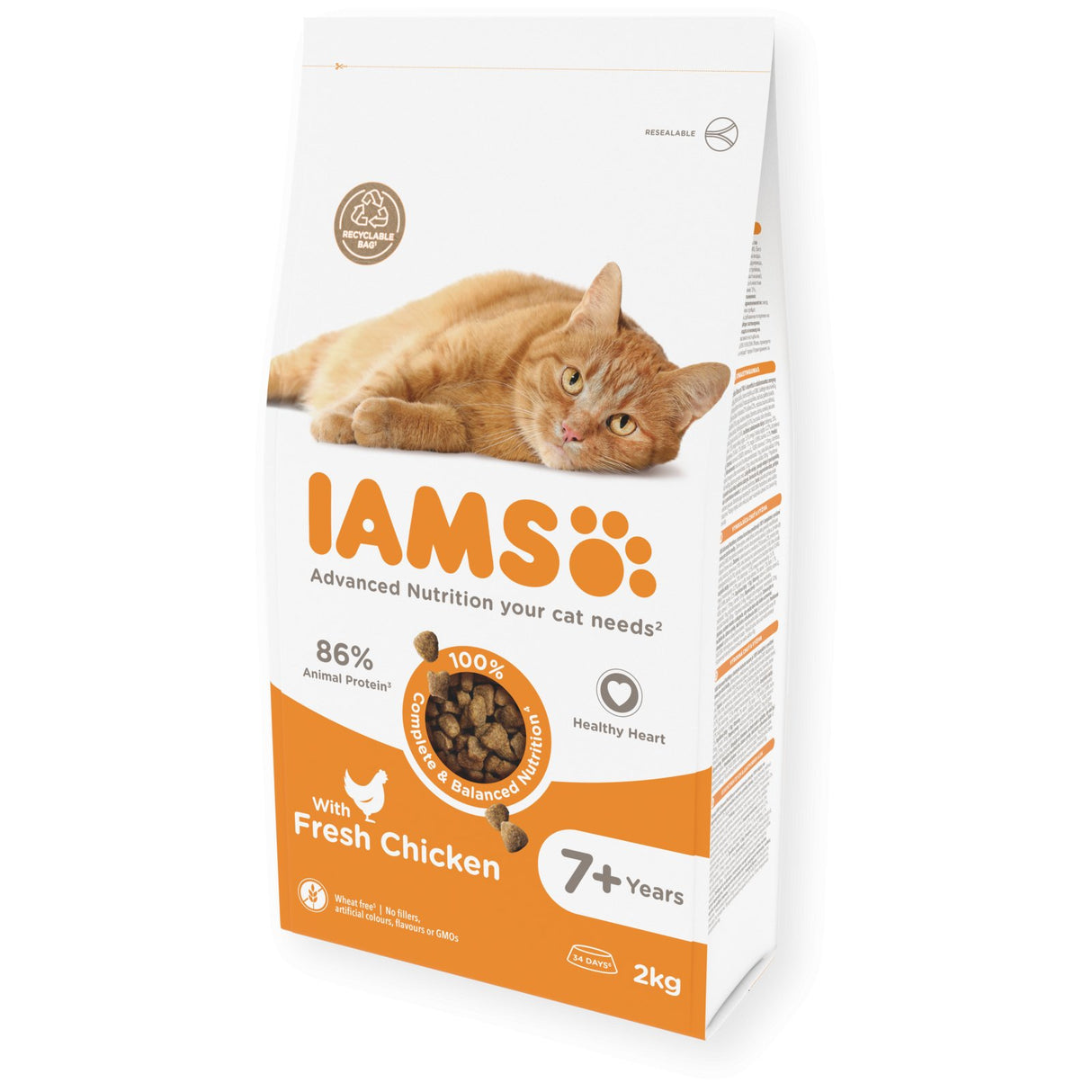 IAMS Senior Cat Dry Food with Fresh Chicken - 2 x 2kg, IAMS,