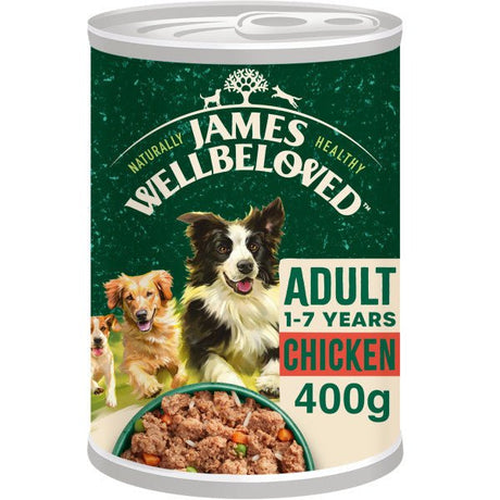 James Wellbeloved Adult Chicken & Rice in Loaf 12x400g Cans Wet Dog Food, James Wellbeloved,