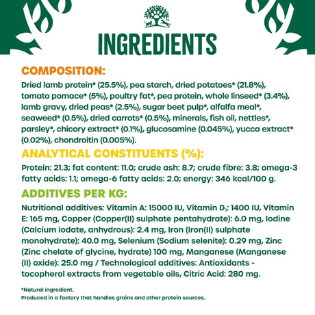 James Wellbeloved Adult Lamb & Veg Grain Free Dry Dog Food - 10kg, James Wellbeloved,