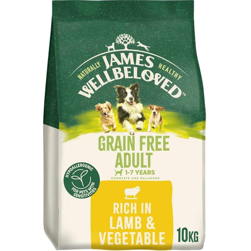 James Wellbeloved Adult Lamb & Veg Grain Free Dry Dog Food - 10kg, James Wellbeloved,
