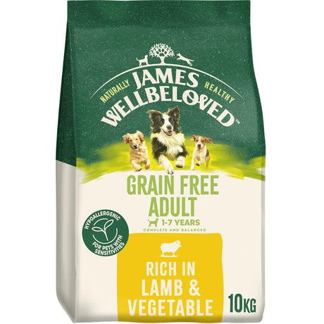 James Wellbeloved Adult Lamb & Veg Grain Free Dry Dog Food - 10kg, James Wellbeloved,