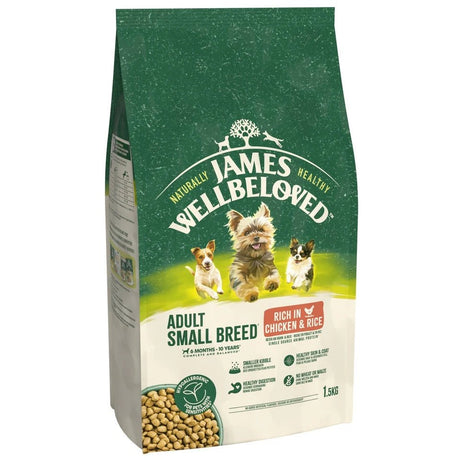 James Wellbeloved Adult Small Breed Chicken & Rice Dry Dog Food, James Wellbeloved, 1.5 kg