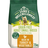 James Wellbeloved Grain Free Small Breed Turkey & Veg Adult Dry Dog Food, James Wellbeloved, 7.5 kg