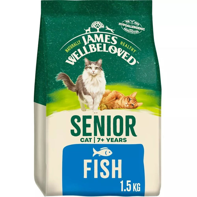 James Wellbeloved Senior Dry Cat Food Fish & Rice, James Wellbeloved, 1.5 kg