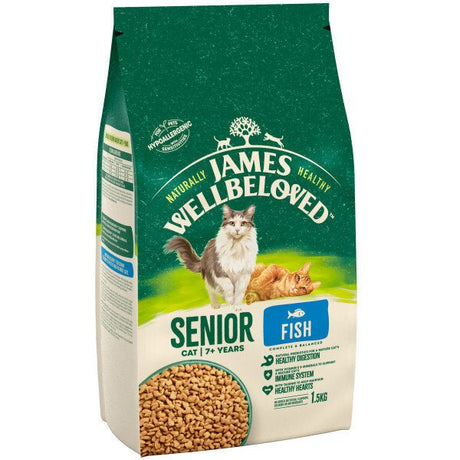 James Wellbeloved Senior Dry Cat Food Fish & Rice, James Wellbeloved, 1.5 kg