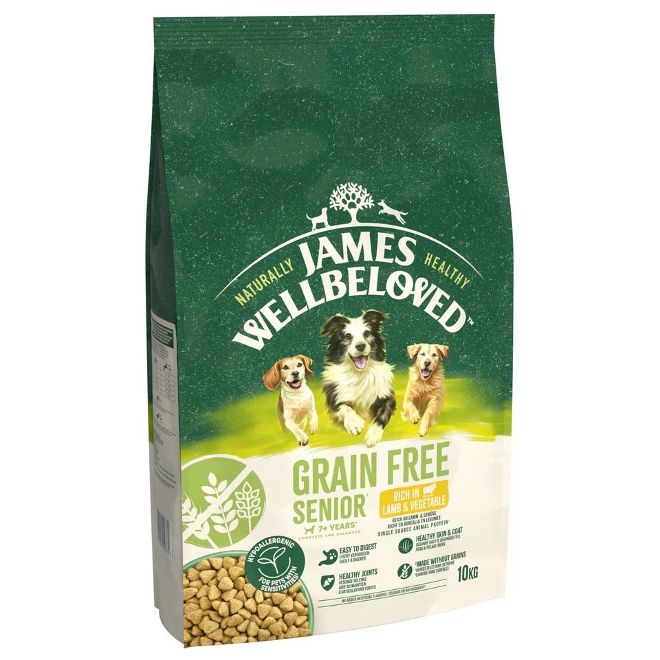 James Wellbeloved Senior Grain Free Lamb & Veg Dry Dog Food, James Wellbeloved, 10 kg