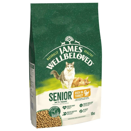 James Wellbeloved Senior Turkey & Rice Dry Cat Food, James Wellbeloved, 10 kg