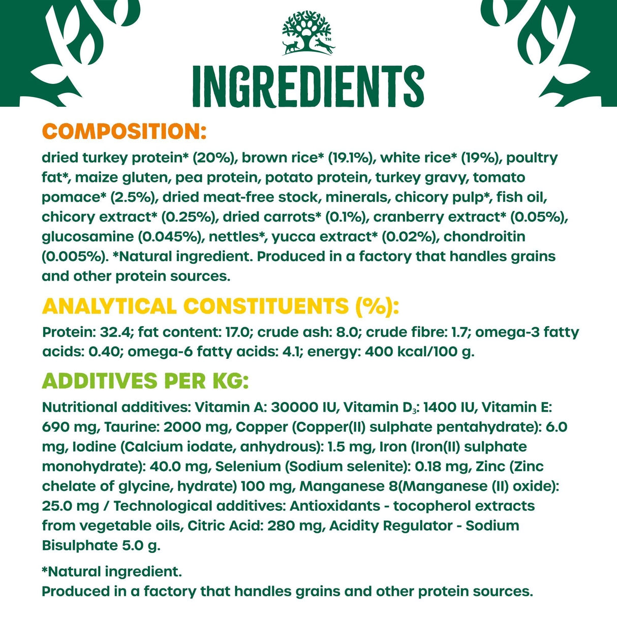 James Wellbeloved Senior Turkey & Rice Dry Cat Food, James Wellbeloved, 10 kg