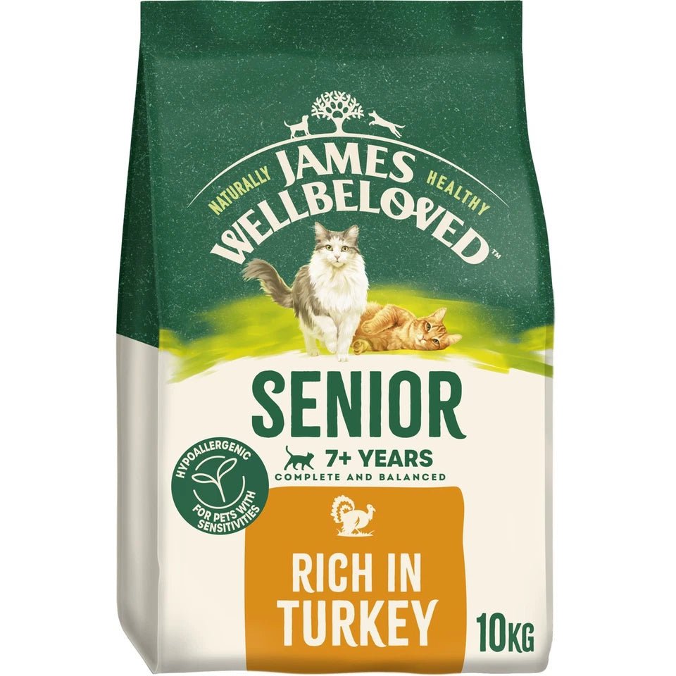James Wellbeloved Senior Turkey & Rice Dry Cat Food, James Wellbeloved, 10 kg