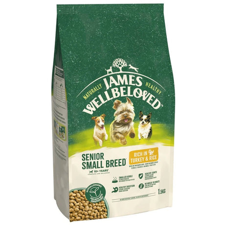 James Wellbeloved Senior Turkey & Rice Small Breed Dry Dog Food, James Wellbeloved, 1.5 kg