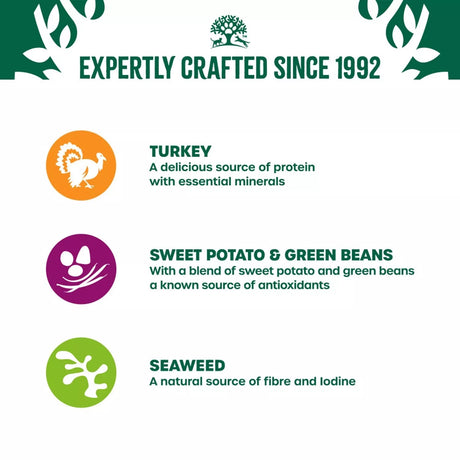 James Wellbeloved Superfoods Turkey in Gravy Wet Adult Dog Food - 48 x 90g, James Wellbeloved,