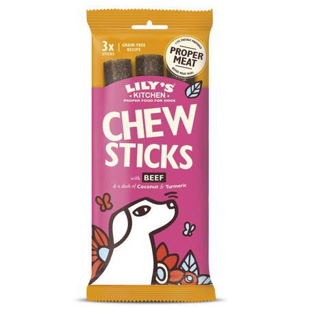 Lily's Kitchen Chew Sticks with Beef - 10 x 120g, Lily's Kitchen,