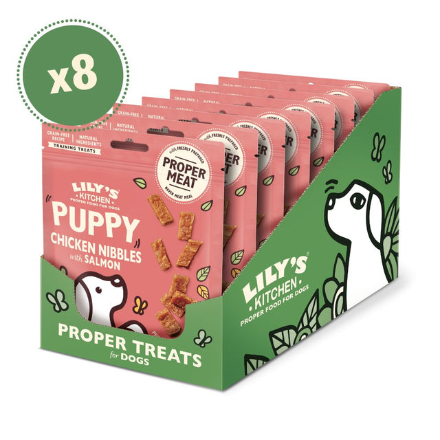 Lily's Kitchen Chicken Nibbles with Salmon Puppy Treats - 8 x 70g, Lily's Kitchen,