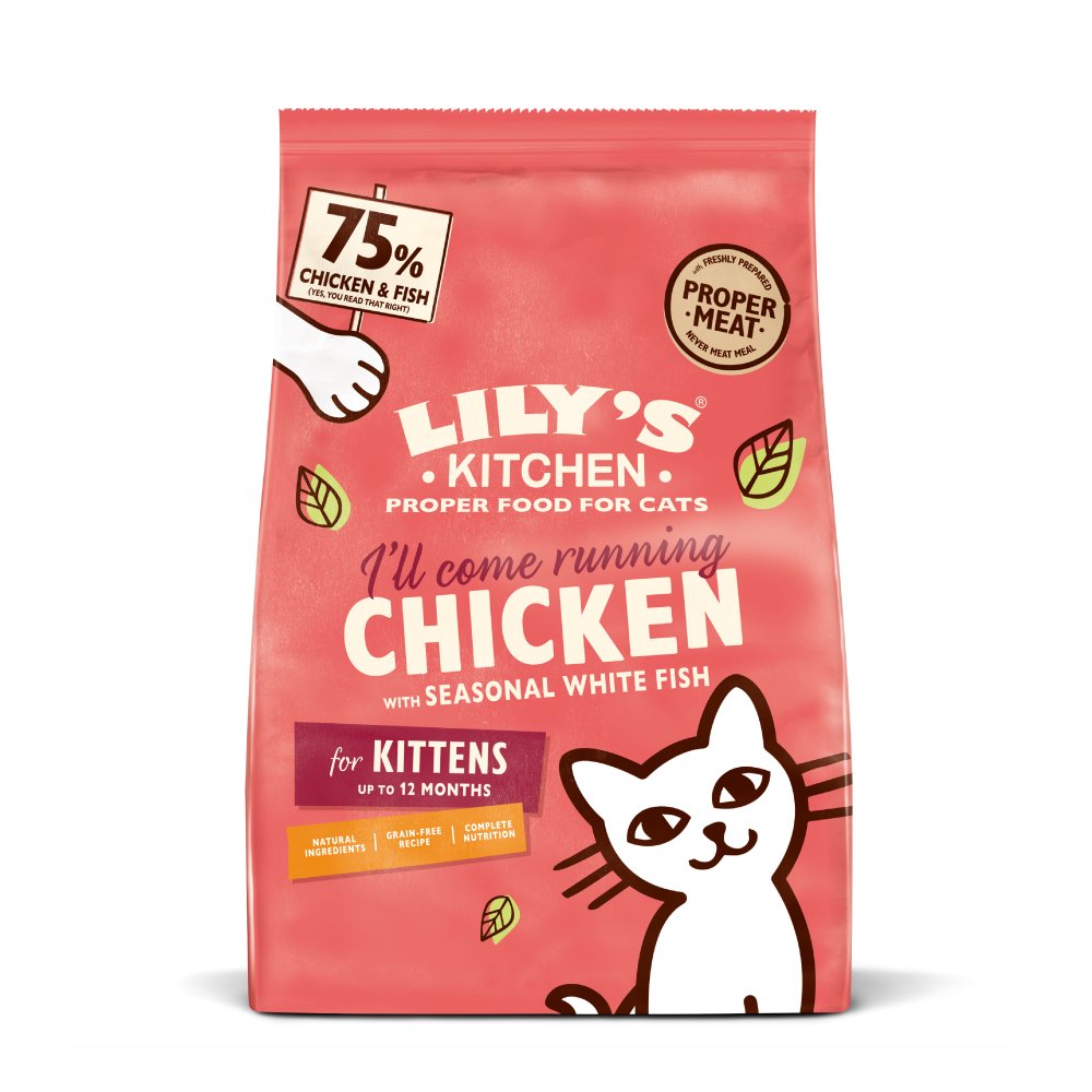 Lily's Kitchen Kitten Chicken with White Fish Dry Food - 4 x 800g, Lily's Kitchen,