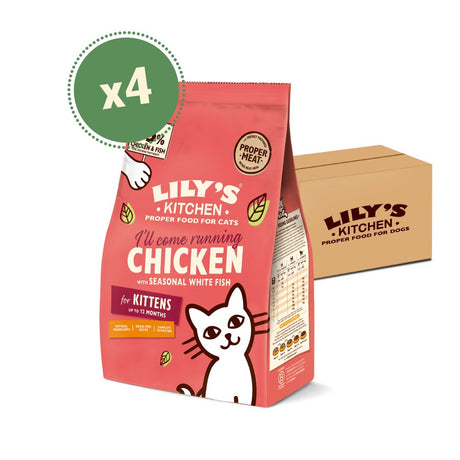 Lily's Kitchen Kitten Chicken with White Fish Dry Food - 4 x 800g, Lily's Kitchen,