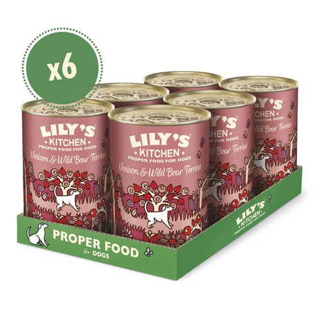 Lily's Kitchen Venison & Wild Boar Terrine Tins - 6 x 400g, Lily's Kitchen,