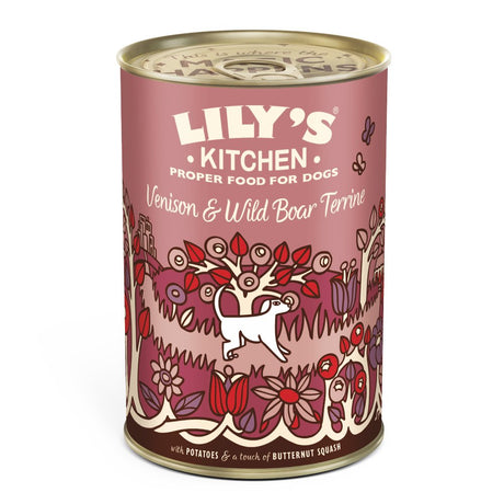 Lily's Kitchen Venison & Wild Boar Terrine Tins - 6 x 400g, Lily's Kitchen,