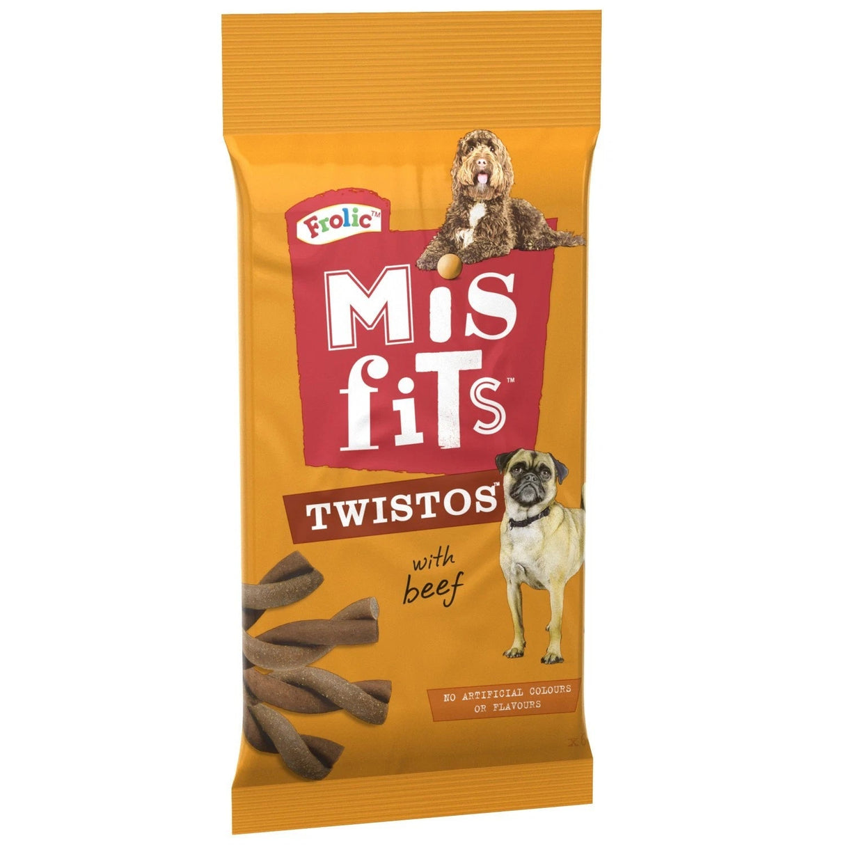 Misfits Twistos Beef Dog Treats - 18 Pack, Pedigree,