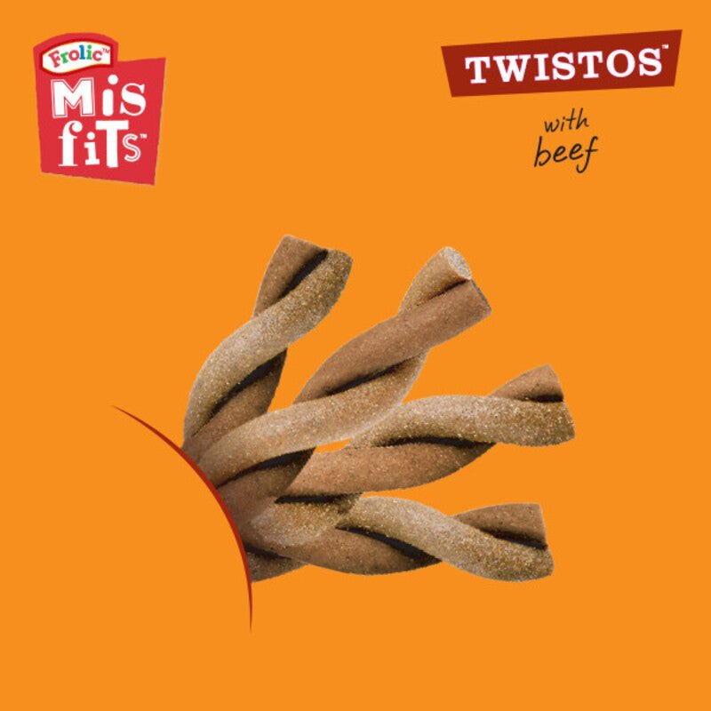 Misfits Twistos Beef Dog Treats - 18 Pack, Pedigree,