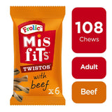 Misfits Twistos Beef Dog Treats - 18 Pack, Pedigree,