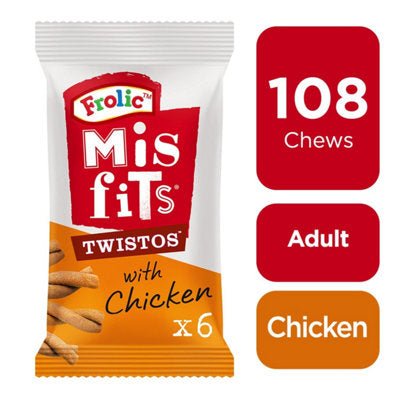 Misfits Twistos Chicken Dog Treats - 18 Pack, Pedigree,