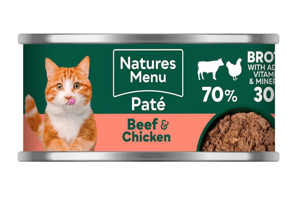 Natures Menu Adult Cat Beef & Chicken Cans - 18 x 85g, Natures Menu,