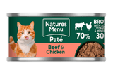 Natures Menu Adult Cat Beef & Chicken Cans - 18 x 85g, Natures Menu,