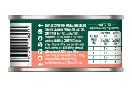 Natures Menu Adult Cat Beef & Chicken Cans - 18 x 85g, Natures Menu,