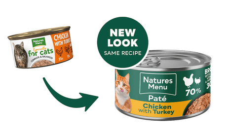 Natures Menu Adult Cat Chicken with Turkey Cans - 18 x 85g, Natures Menu,