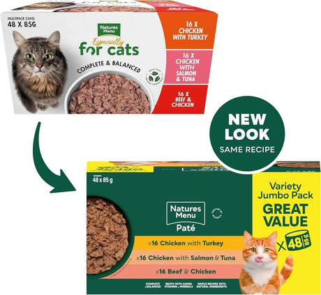 Natures Menu Adult Cat Meat Selection 48 Can Multipack, Natures Menu,
